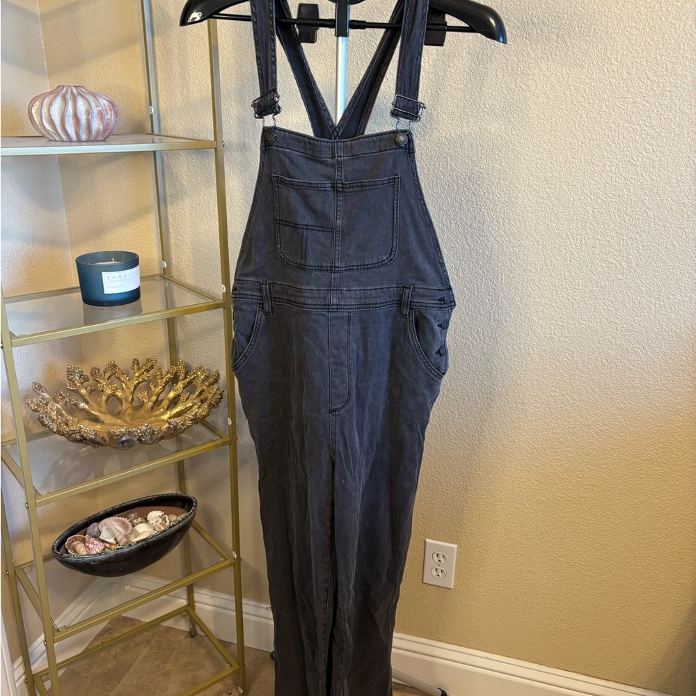 Sonoma Goods For Life Charcoal Gray Stretch Denim‎ Overalls Medium